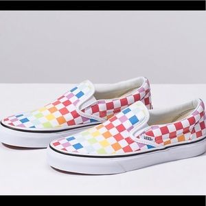 Rainbow checkerboard Vans *READ